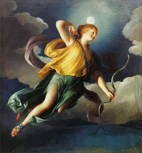 Anton Raphael Mengs Diana as Personification of the Night by Anton Raphael Mengs. China oil painting art